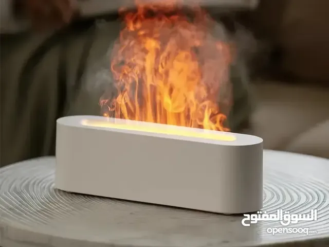 مرطب هواء LED مع بخار ولهب نار – ديكور عصري للبيت والمكتب وبدعم زيوت عطرية