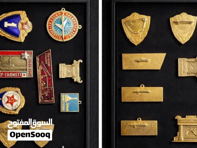 شارات معدنية مطلية بالمينا أصلية من الاتحاد السوفيتي (USSR) – أصلية وليست نسخًا 1940
