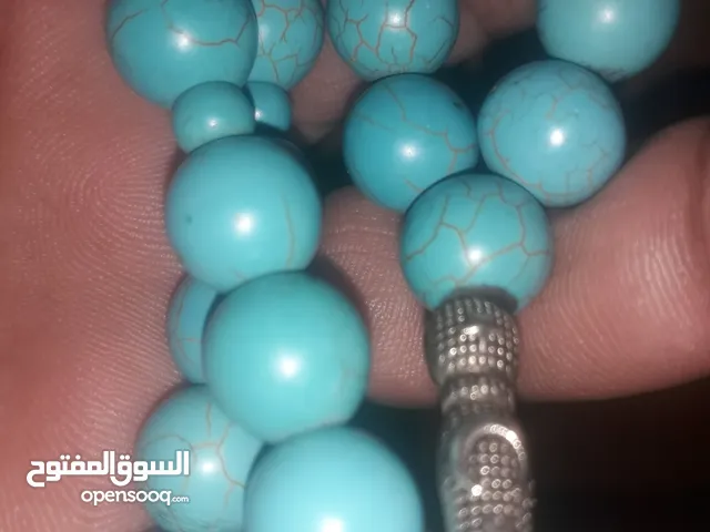 سبحة حجر هيولايت شبيه الفيروز