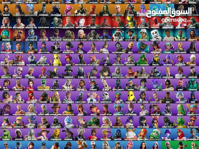 حساب فورت نايت استخدام خاص نضيف كامل المعلومات اساسي ينربط جميع المنصات مع ايدي السوني.