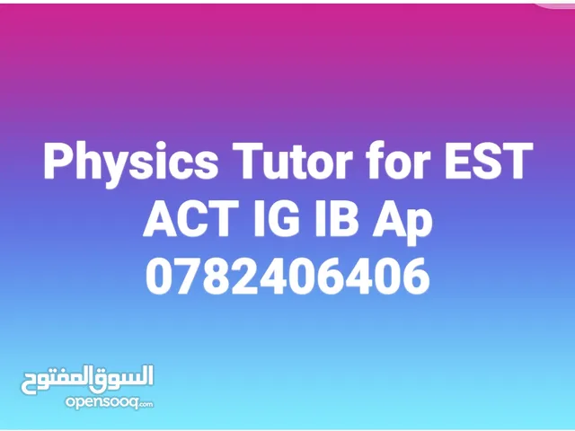 Physics Tutor for EST ACT IG IB AP