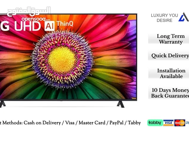 LG 65 Inches 4K Ultra HD Smart LED TV - WebOs, AI ThinQ - Perfect Colors - New - With Warranty