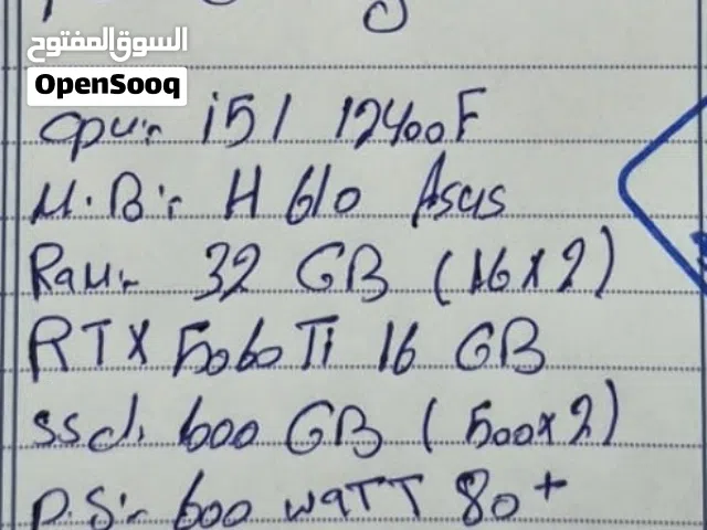 Pc gaming مستعمل شهرين بحالة الجديد