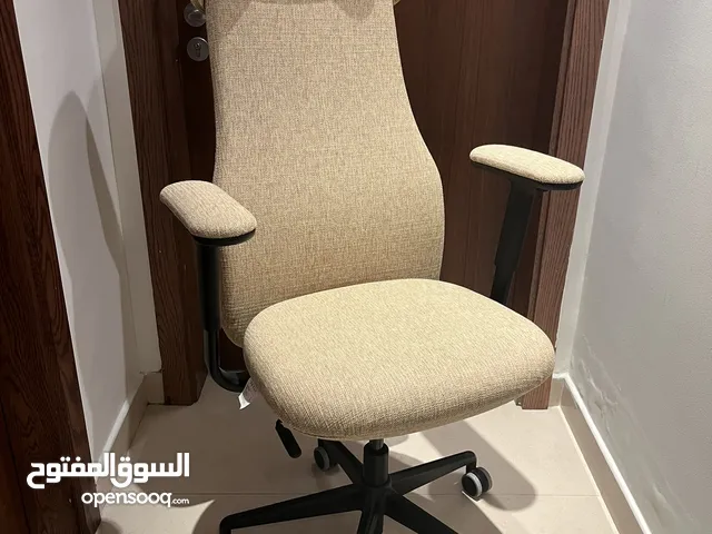 IKEA, GRÖNFJÄLL, Office chair with arm/headrest, Letafors yellow-brown/black