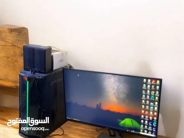 جهاز كمبيوتر PC مكتبي احترافي للبيع مع شاشة 27 بوصة وجميع ملحقاته ذو مواصفات احترافية