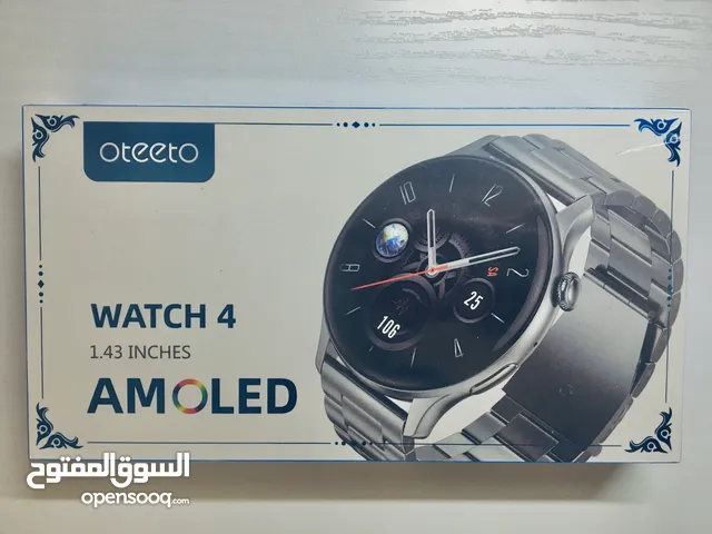 ساعة ذكية smart watch ، جديدة غير مفتوحة العلبة, لون ذهبي مع ربر زيتي لإمكانية التغيير وشاحن ب 15 د