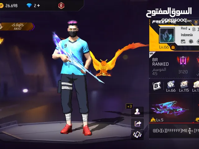 كونت فري فاير مبلع غير ب 6000 الف