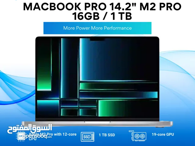 MacBook Pro 14.2" M2Pro 16GB / 1TB ماك بوك برو 14.2"