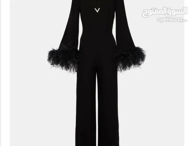 Valentino Feather-Trimmed Silk Jumpsuit – أصلي