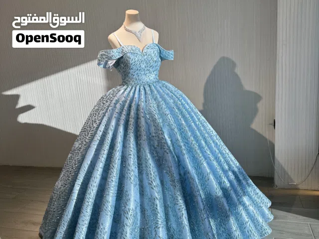 فستان نفش ازرق