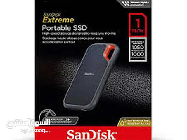هارد (ssd) SanDisk بحجم 1 تيرا بسرعة 1 جيجا بثانية مستخدم استخدام شخصي وحالته نظيف جدا (شبة جديد )