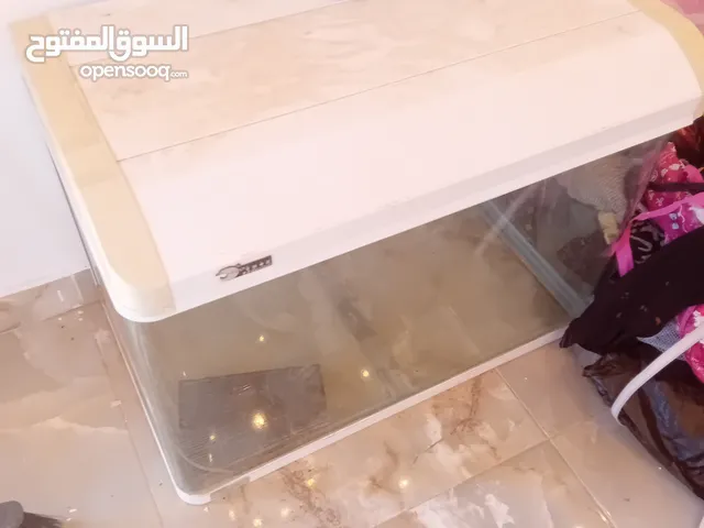حوض سمك كبير فيه إضاءة