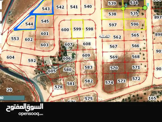 قطع اراضي سكن ب مميزة بإطلالتها وموقعها الكمشة شارع الاردن