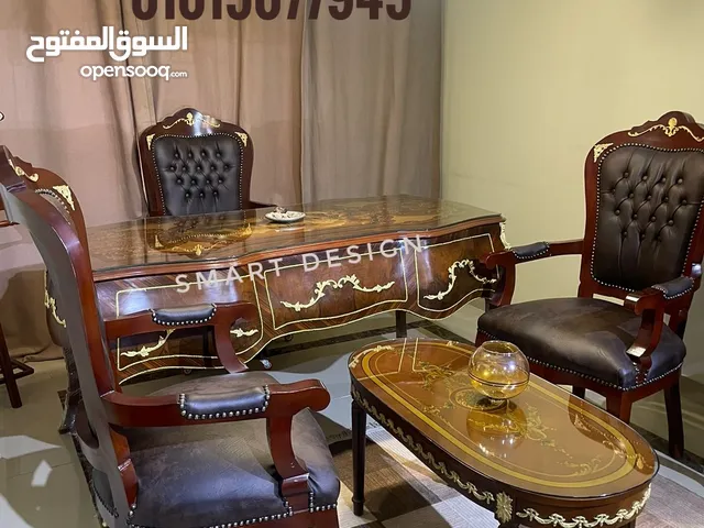 مكتب كلاسيك فخم جدا ( بايوه / فرنساوي / مدير / اداره / وزاري - روماني ) من الخشب زان الأحمر