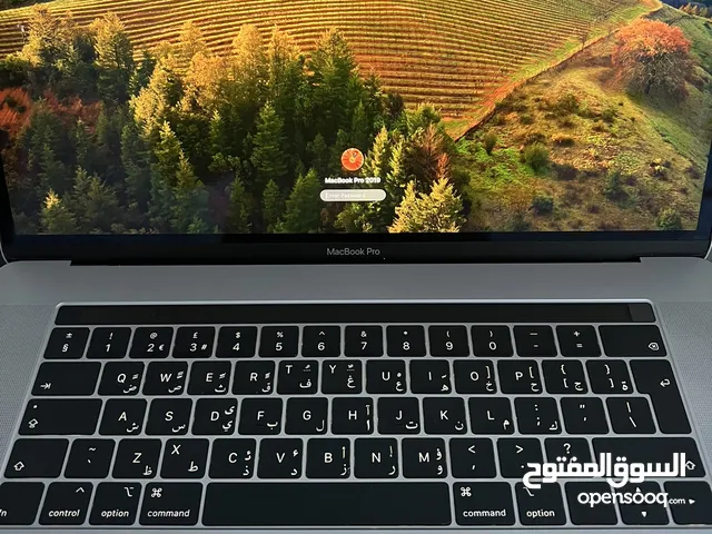 MacBook Pro 2019 15" 16 RAM 256 GB (Touch bar) كيبورد عربي