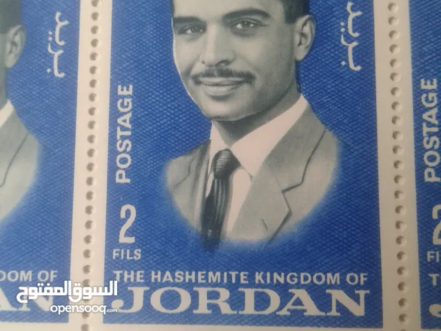 اربع صفحات طوابع اردنية اصدار عام 1966 غير مستعملة طباعة لندن