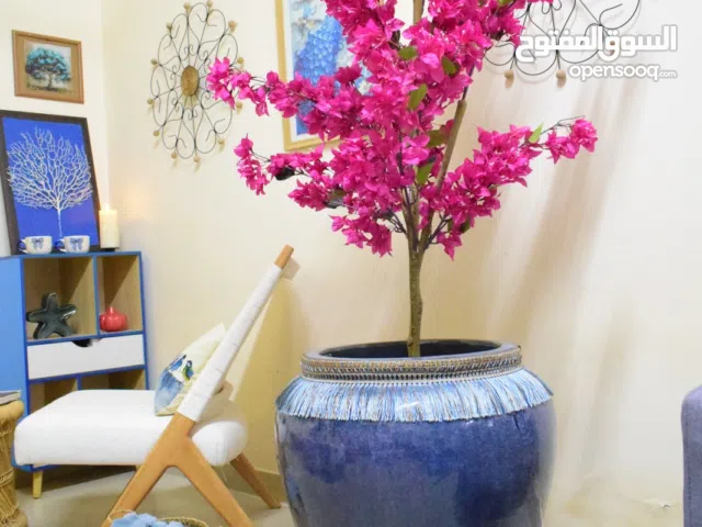 Indoor Artificial bougainvillea height 180 cm and vase height 63cm