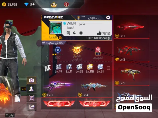 Free Fire Accounts and Characters for Sale in Al Dakhiliya