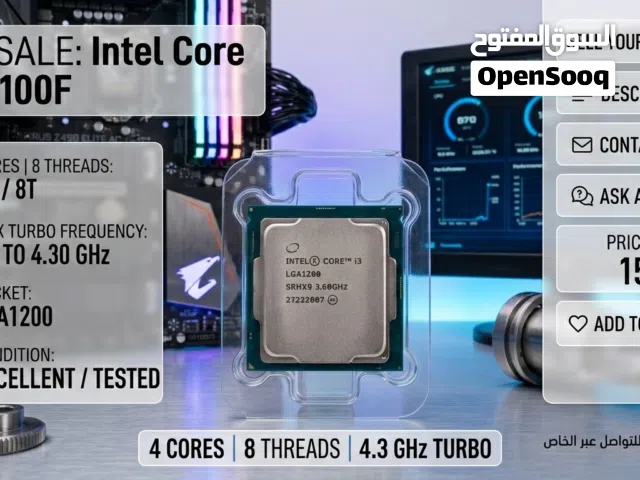 i3 10100f للبيع نضيف مستعمل مده قصيرة