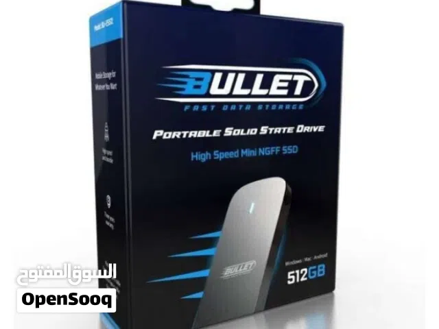 هارد SSD خارجي محمول BULLET 512GB – سرعة وأناقة في جيبك!