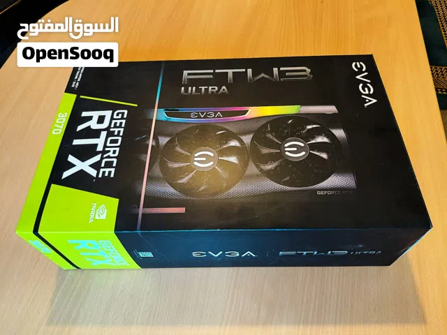 للبيع كرت GPU 3070 EVGA FTW3 الكرت نظيف جدا مع ملحقاته
