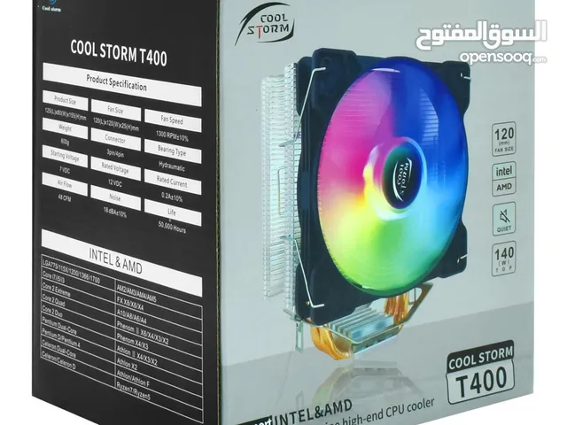 مبرد هوائي احترافي ملون للمعالجات COOL STORM T400 RGB CPU COOLER FOR INTEL LGA1700 - AMD