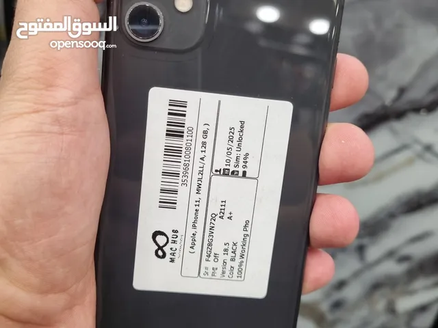 Iphon 11 //128G/فوق ال 90 // وكالة ولا خدش مكفول شهر