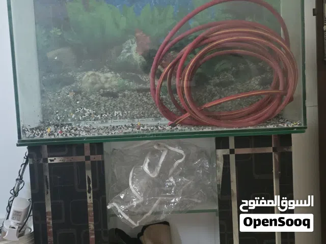 حوض سمك طول 90 سم ارتفاع60 عرض 25 في حاله جيده