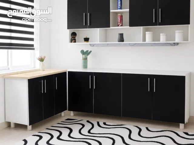 كاونتر خشب مترين ارضي مع ملحق مع السنك متر وعشرون متوفر توصيل لكل محافظات العراق