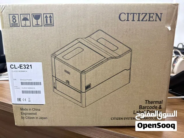 طابعات ملصقات الباركود Citizen للبيع بحاله جديدة Brand new Citizen CL-E321 for Sale