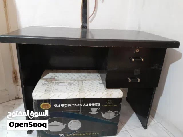 مكتب خشب زان اسود درجين متين