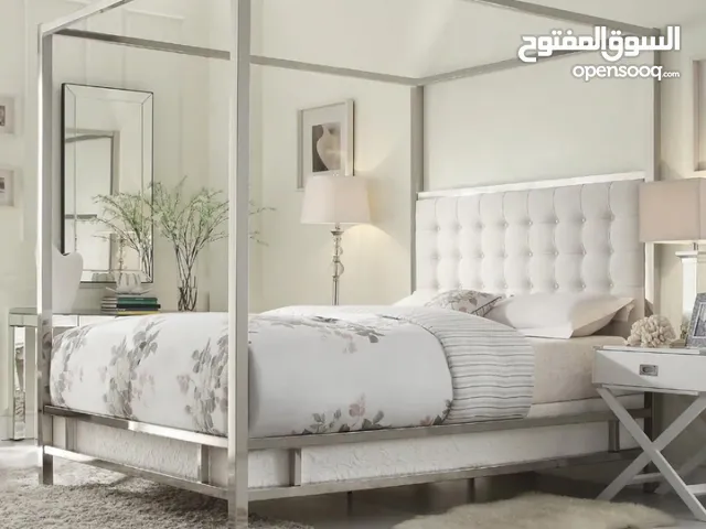 Modern stainless steel Bed Frame (Brand New, Frame Only no mattress NEW ) سرير كانوبي عصري بإطار