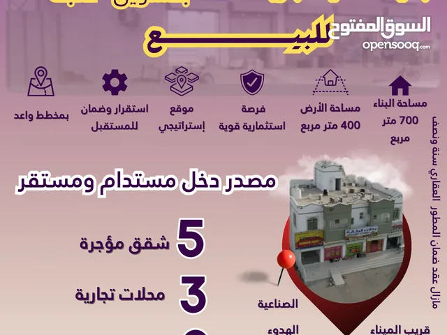 للبيع مبنى تجاري سكني بدخل جيد بالسويق