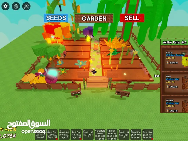 حساب روبلوكس للبيع (بلوكس فروت , ماب المزرعه , pet 99 )