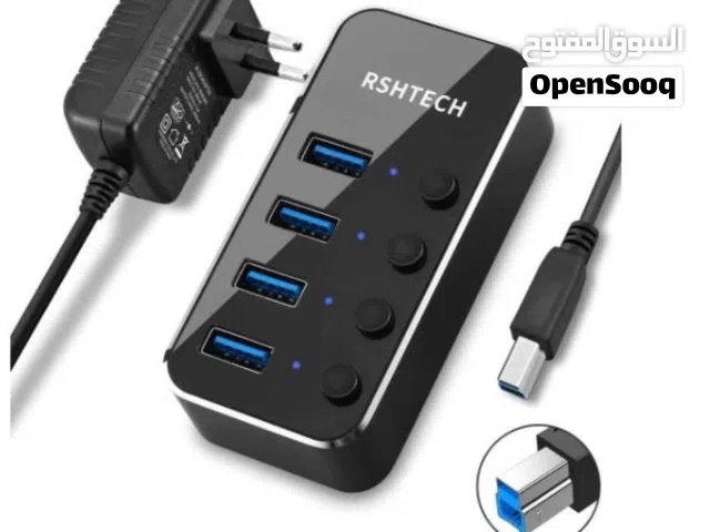RSHTECH RSH-516 4 Port USB 3.0 Hub 5Gbps وصلة متعددة المنافذ