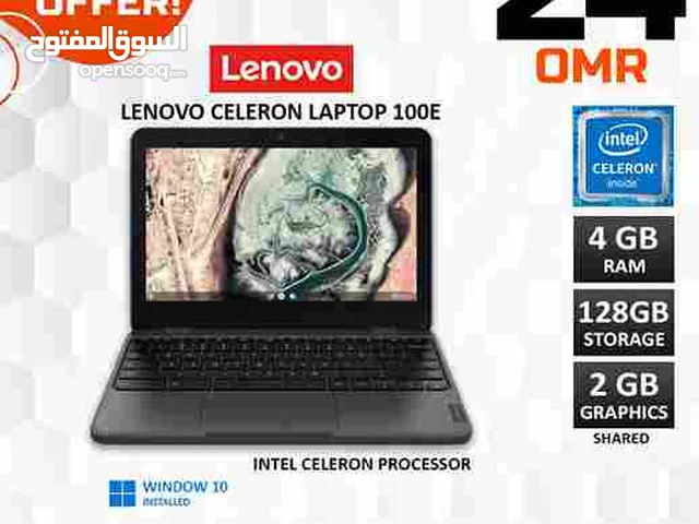 LENOVO 100E CELERON 4GB RAM 128GB STORAGE