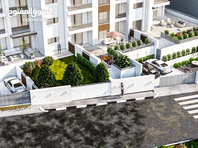 شقة مع حديقة و مدخل خاص و مصف سيارة خاص للبيع في عين مصباح مقابل جامعة القدس المفتوحة\كلية مسقط