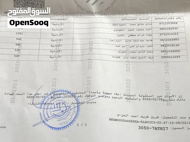 Mixed Use Land for Sale in Zarqa Al-Kamsha