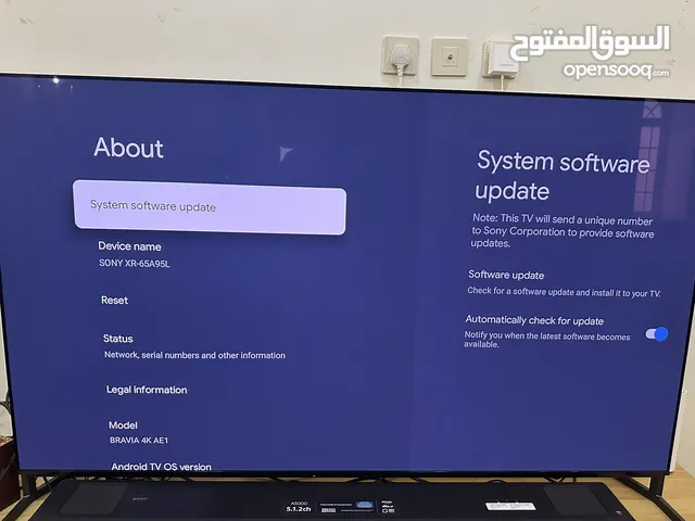 (الدمام الشرقية ) للبيع شاشة سوني A95L حجم 65 بوصة