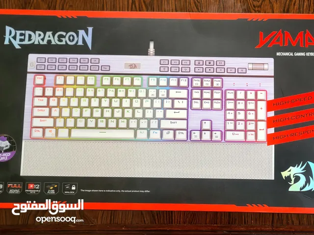 كيبورد العاب ميكانيكي K550 Yama من شركة Redragon العريقة ابيض معدوم شبه جديد بكرتونه