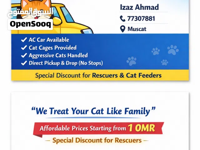 Pets and pets food transportation service. at very adorable prices.