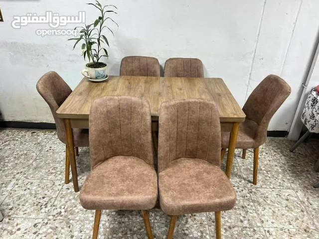 طاولات طعام بتكبروا وبتصغروا +6 كراسي