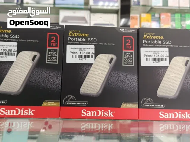SANDISK EXTREME PORTABLE SSD 2 TB 1050 MB/S READ SPEED
