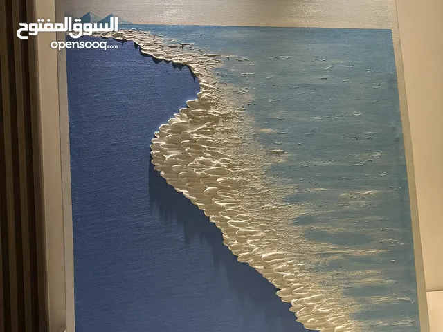 لوحه امواج (3D) مرسوما يدويا قياس 100*70