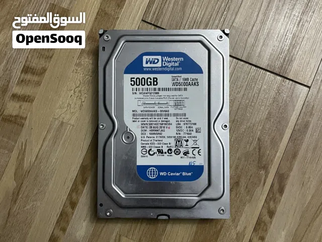 هاردسك WD Blue مساحة 500G بحاله جيده