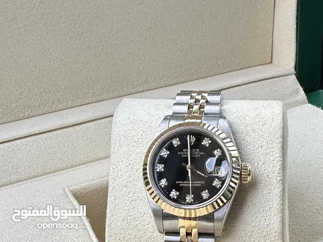 rolex datejust black dial 26