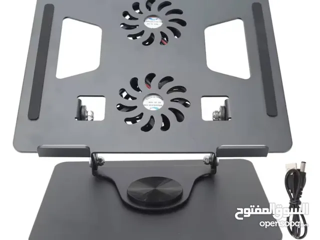 حامل لابتوب مبرد بمروحتين، يحافظ على جهازك بارداَ ويعزز أداءه مع تصميم دوار 360°