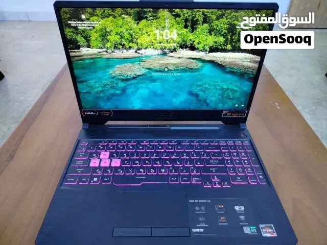 asus tuf a15 بالكارتونه اذا بيها شخط تاخذها    بلاش ماركه ايسوس توف  كيمينك