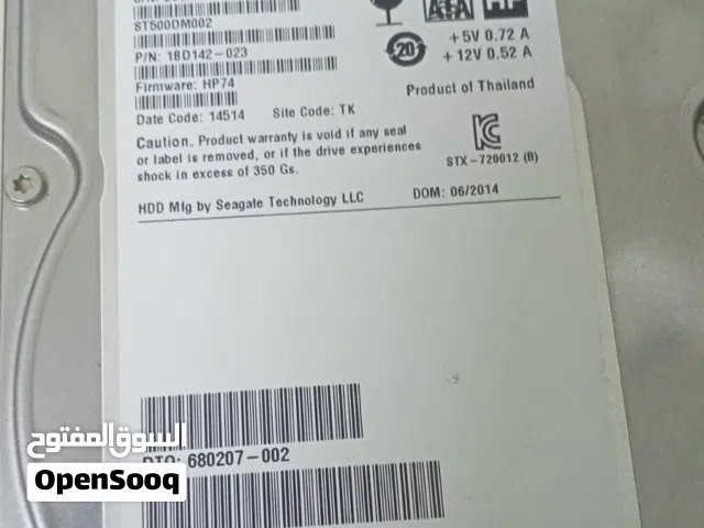 2 هاردسكات كمبيوتر مكتبي (3.5") (Western Digital & Seagate) بحالة ممتازة وفحص 100%