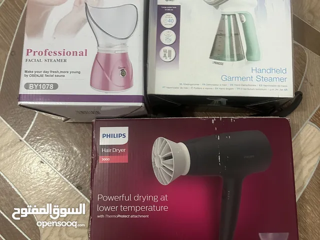 Philips Hair Dryer 1600 Watts + Princess Handled Garment Steamer 1500 Watts + Senjie Facial Steamer